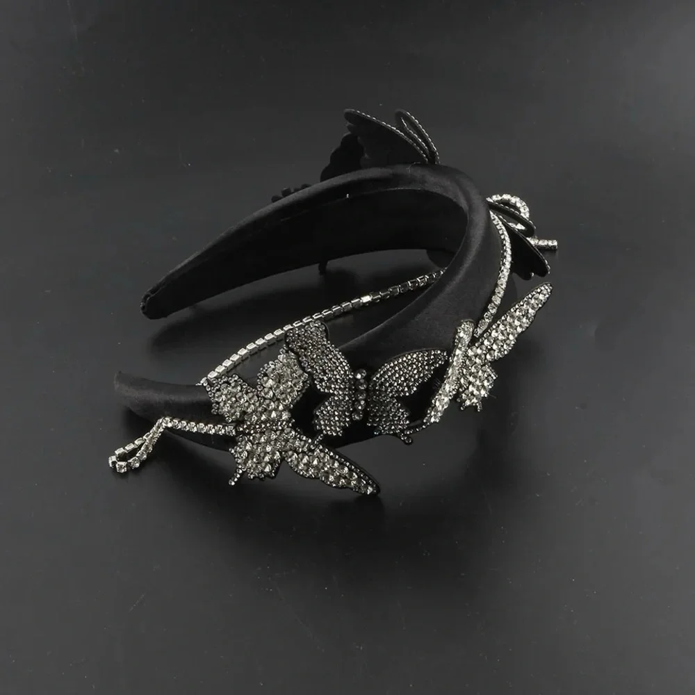 Silver Butterfly Embellished Headband